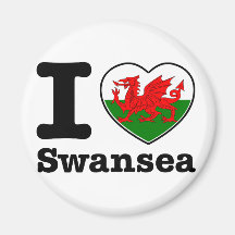 I love Swansea Refrigerator Magnet