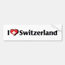 I Love Switzerland Flag bumper stickers