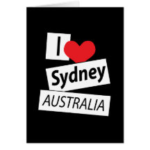 I Love Sydney Australia Card