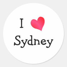 I Love Sydney Round Sticker