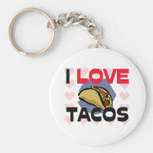 I Love Tacos Key Chain