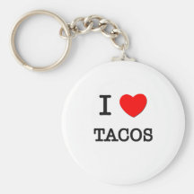 I Love Tacos Key Chain