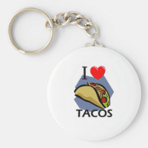I Love Tacos Keychain