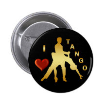 I LOVE TANGO PINBACK BUTTONS