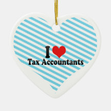 I Love Tax Accountants Christmas Ornaments