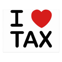 I Love Tax Postcard