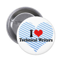 I Love Technical Writers Pin