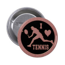 I LOVE TENNIS BUTTON