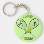 I LOVE TENNIS KEYCHAIN