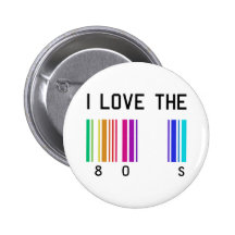 I love the 80´s design pinback button
