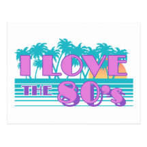 I Love The 80's Postcard