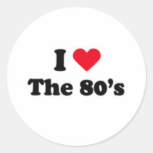I love the 80's stickers