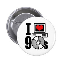 I Love The 90s Buttons