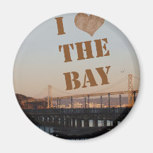 I Love The Bay! Refrigerator Magnets