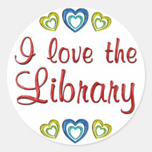 I Love the Library Sticker