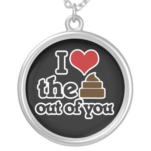 I love the poop out of you custom necklace