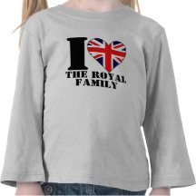 I Love the Royal Family Kids Long Sleeve Shirt