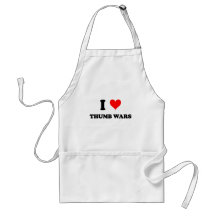 I Love Thumb Wars Apron