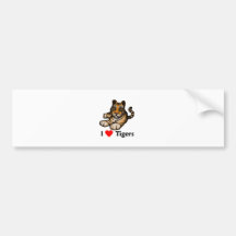 I love Tigers Bumper Stickers