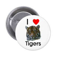 I love tigers Button