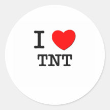 I Love Tnt Round Sticker