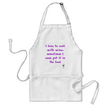 "I love to cook with wine..." Apron