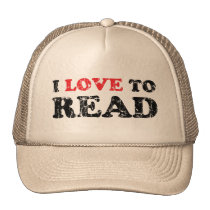 I Love To Read Distressed hats