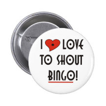 I Love to Shout  BINGO Buttons