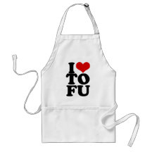 I Love Tofu Funny Vegan humour Apron
