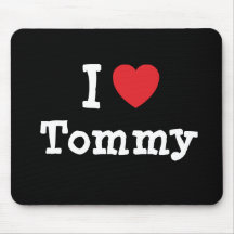 I love Tommy heart T-Shirt Mouse Pads