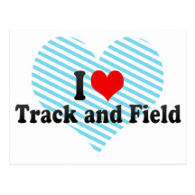 I Love Track and Field Postcard