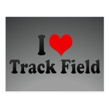 I love Track Field Postcard