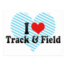 I Love Track & Field Postcard