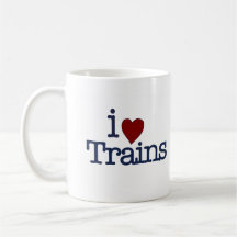 I Love Trains Coffee Mug
