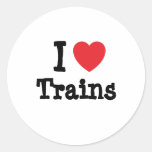 I love Trains heart custom personalised Stickers