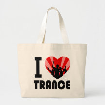 I love Trance Dancers design Canvas Bags