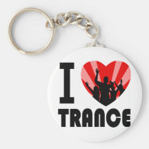 I love Trance Dancers design Key Chain
