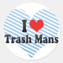 I Love Trash Mans Sticker
