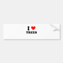 I Love Trees Bumper Sticker