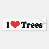 I Love Trees Bumper Sticker bumper stickers