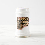 I Love Turkey Day Stein mugs