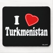 I Love Turkmenistan Mousepads