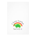 I love turtles deal withit custom stationery