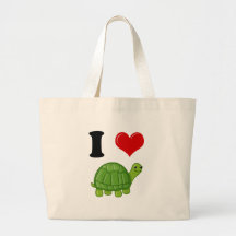 I Love Turtles Tote Bag