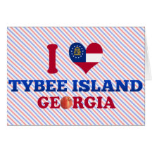 I Love Tybee Island, Georgia Greeting Cards