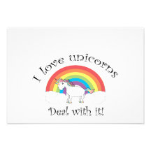 I love unicorns Deal with it! Invitation