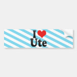 I Love Ute Bumper Stickers