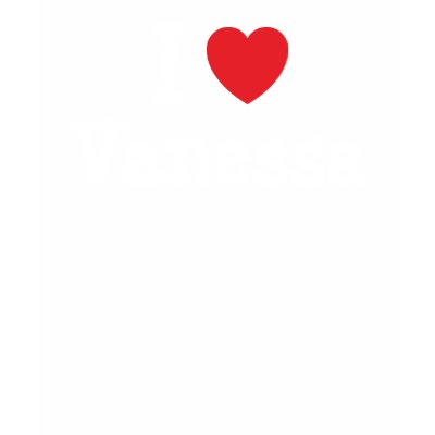 I love Vanessa heart T-Shirt by funnycustomtshirts