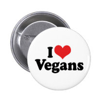 I Love Vegans buttons