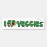 I Love Veggies Bumper Sticker